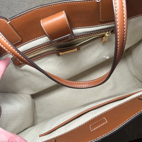 Tory Burch Ella Canvas Quadrant Tote - Picture 8 of 8